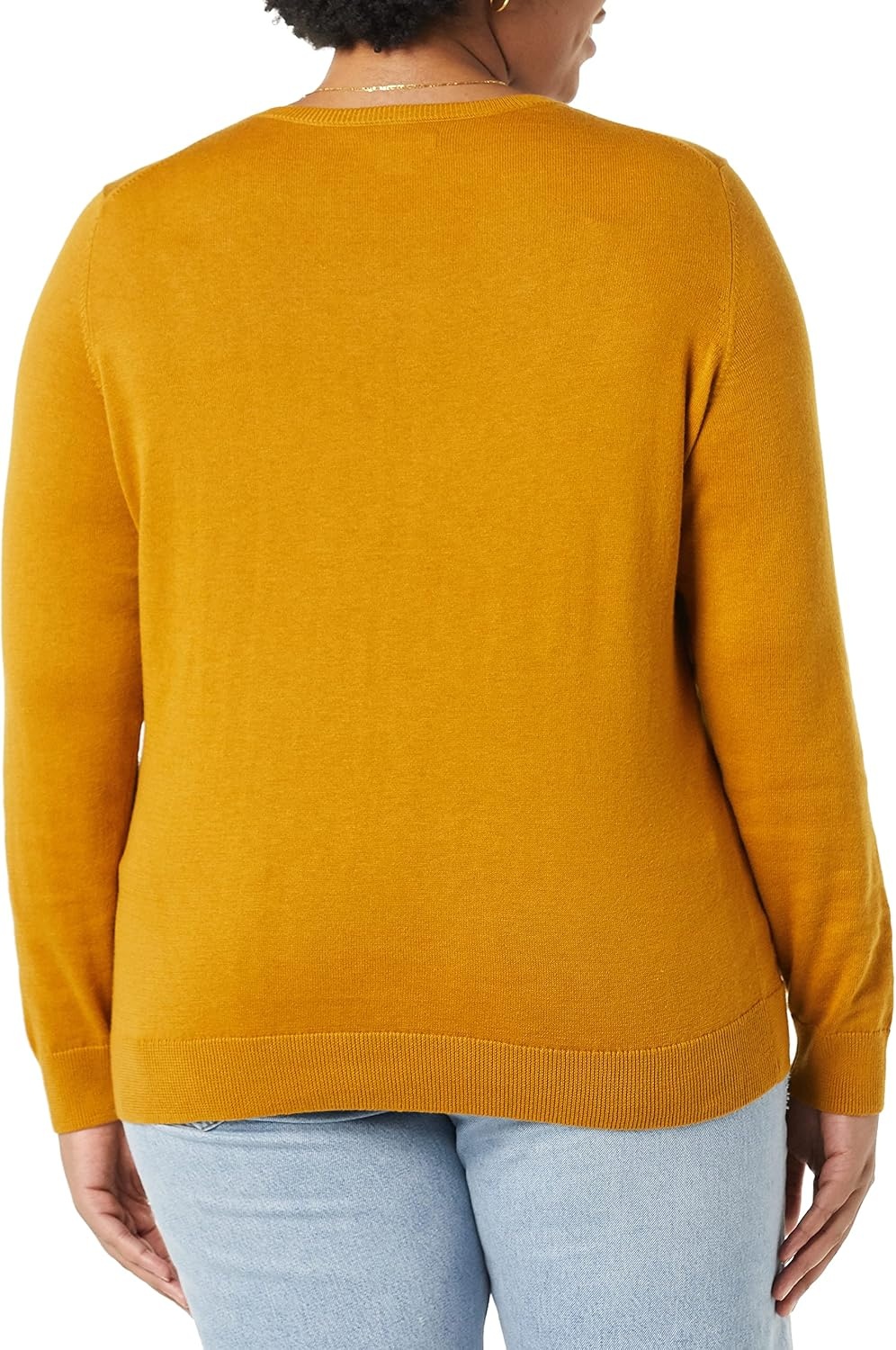 image:imageAmazon Essentials Womens LongSleeve Lightweight Crewneck Sweater Flattering Available in Plus SizeTobacco Brown