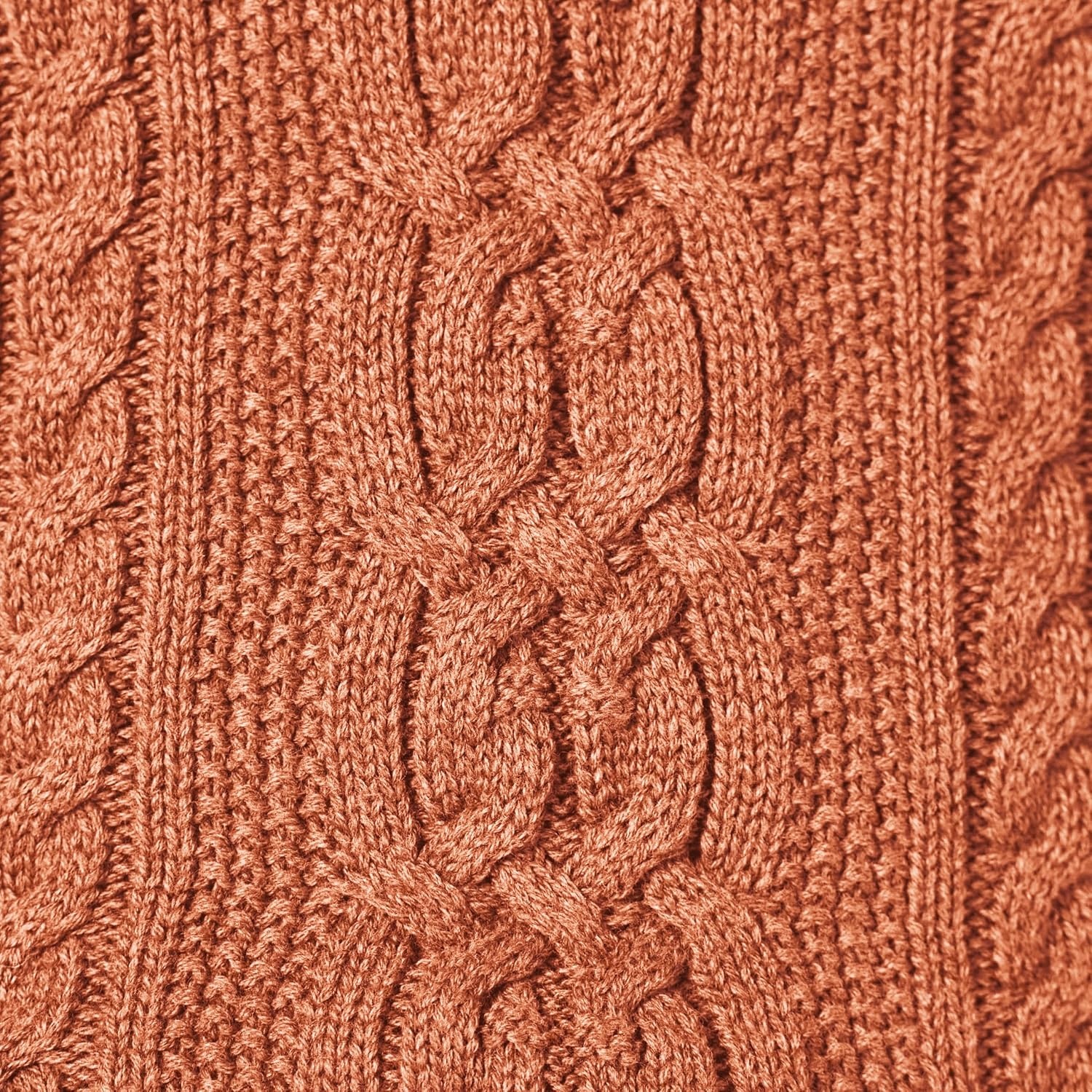 image:imageAmazon Essentials Womens Regular Fit Soft Cotton Cable Knit Ribbed Crewneck Sweater Available in Plus SizeCaramel