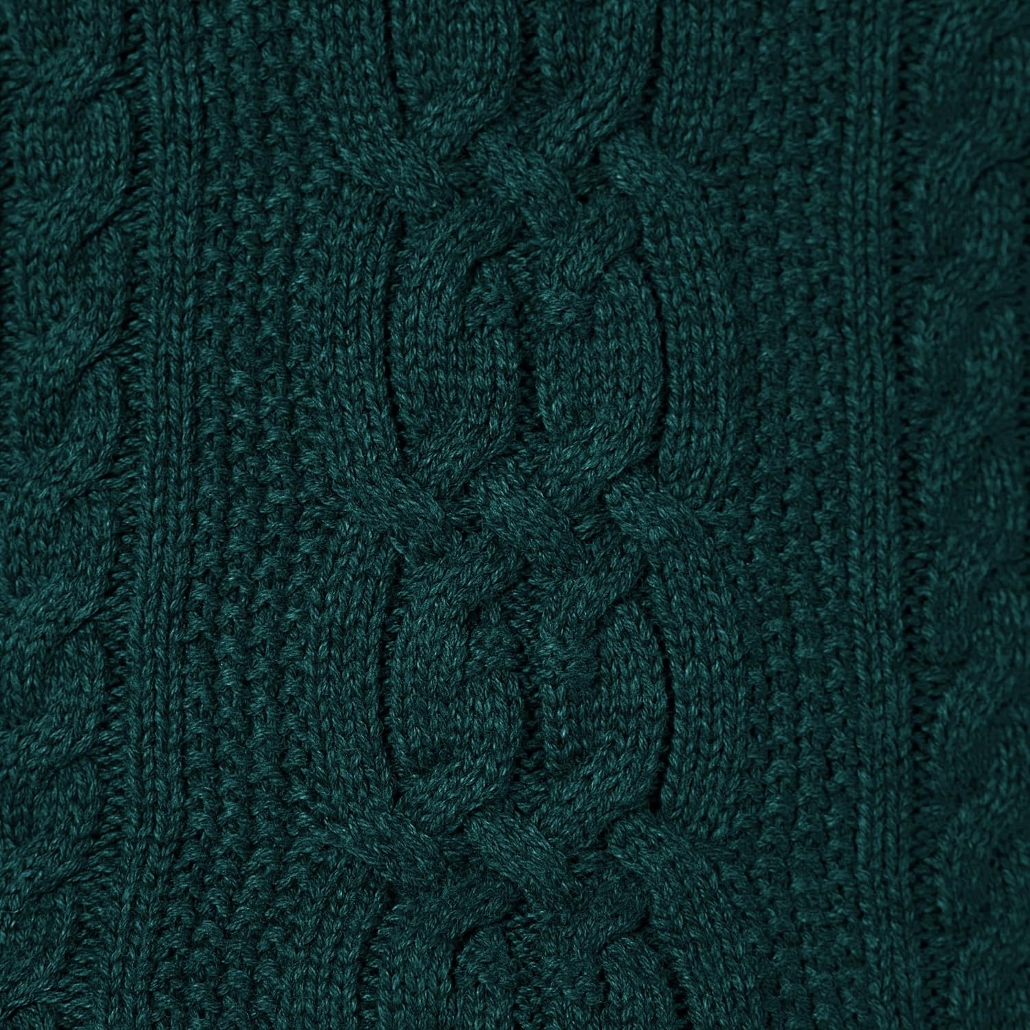 image:imageAmazon Essentials Womens Regular Fit Soft Cotton Cable Knit Ribbed Crewneck Sweater Available in Plus SizeDeep Pine