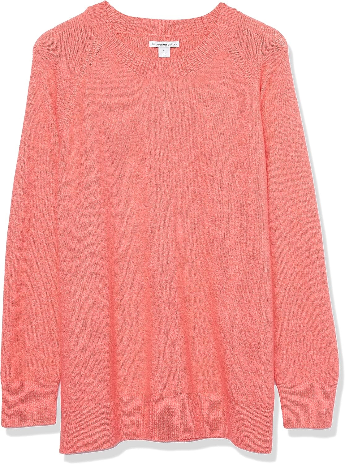 image:imageAmazon Essentials Womens RegularFit Soft Touch Crewneck LongSleeve SweaterCoral Pink