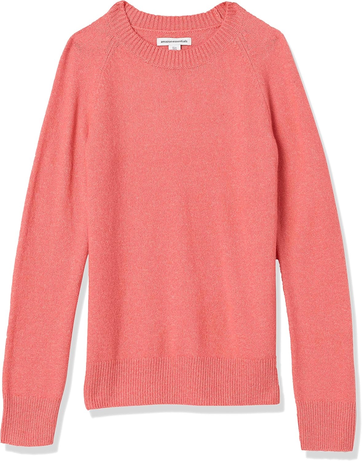 image:imageAmazon Essentials Womens RegularFit Soft Touch Crewneck LongSleeve SweaterCoral Pink