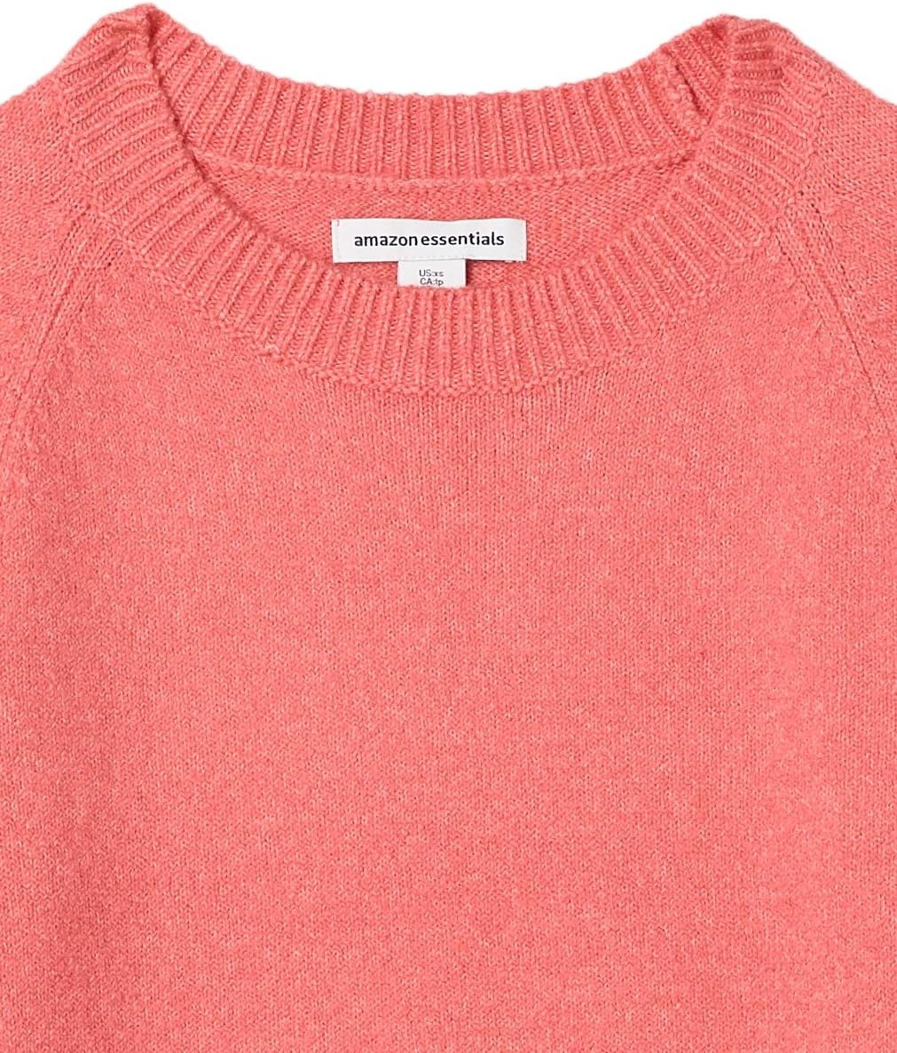 image:imageAmazon Essentials Womens RegularFit Soft Touch Crewneck LongSleeve SweaterCoral Pink