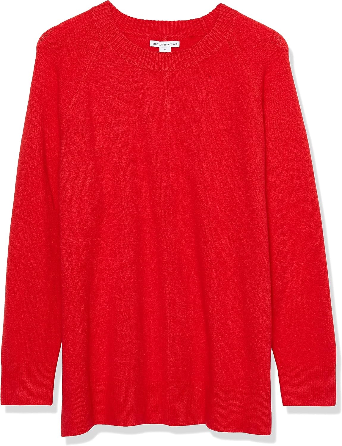 image:imageAmazon Essentials Womens RegularFit Soft Touch Crewneck LongSleeve SweaterRed