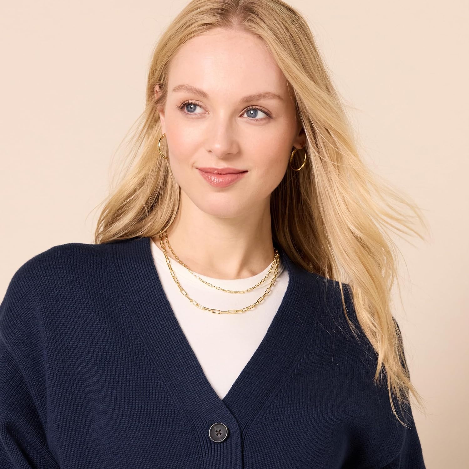image:imageAmazon Essentials Womens Relaxed Fit Midweight Cardigan SweaterNavy