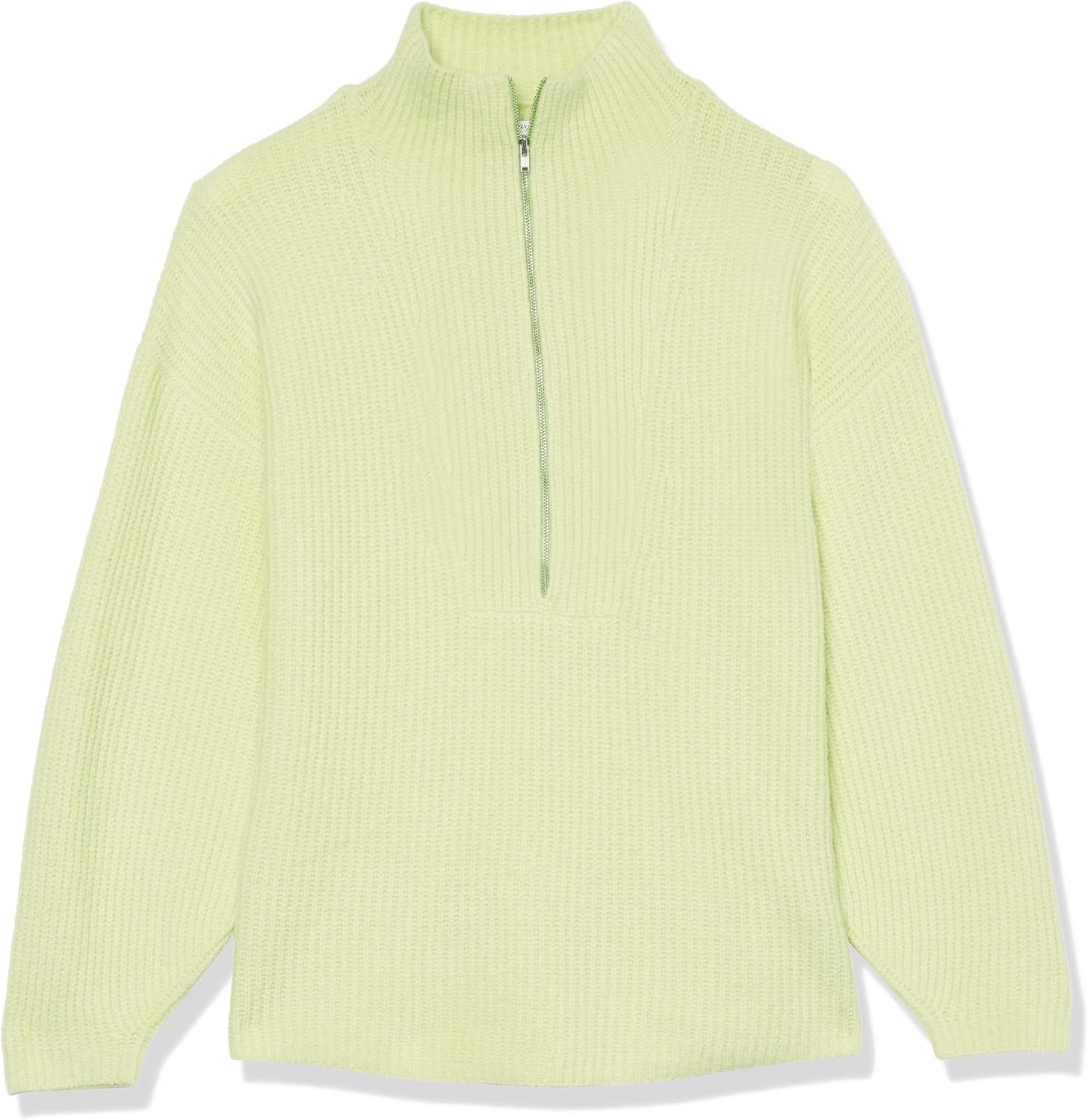 image:imageAmazon Essentials Womens Sweaters Dressy Casual Mid Gauge Stretch Half Zip Polo CollarBright Olive Green
