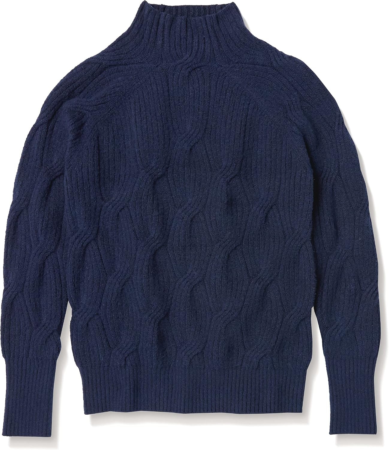 image:imageAmazon Essentials Womens Winter LongSleeve Sweater Soft Touch Funnel Neck Cable KnitNavy