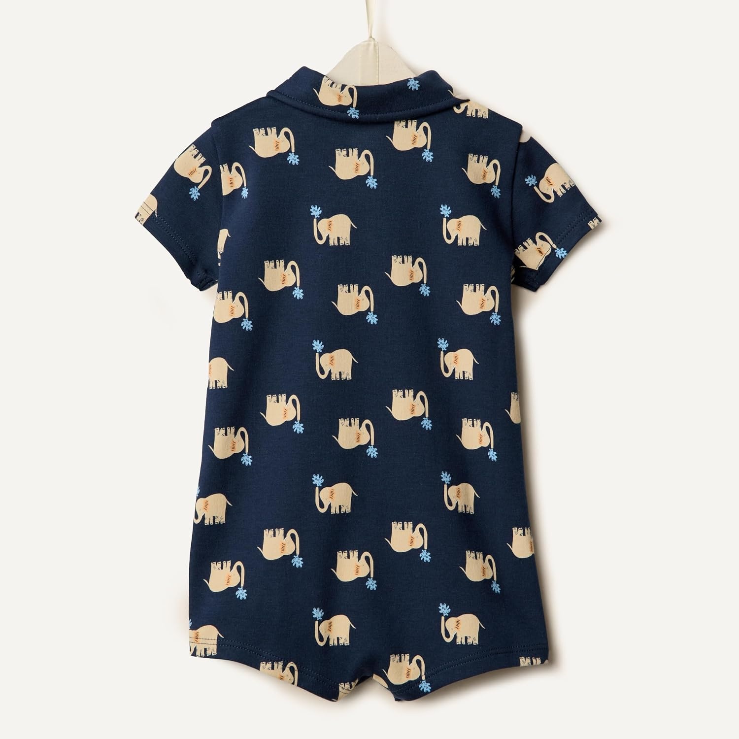 image:imageAmazon Essentials x Sofia Grainge Baby Boys Short Sleeve Cotton Romper with Snap Closure Breathable Pack of 2Elephants