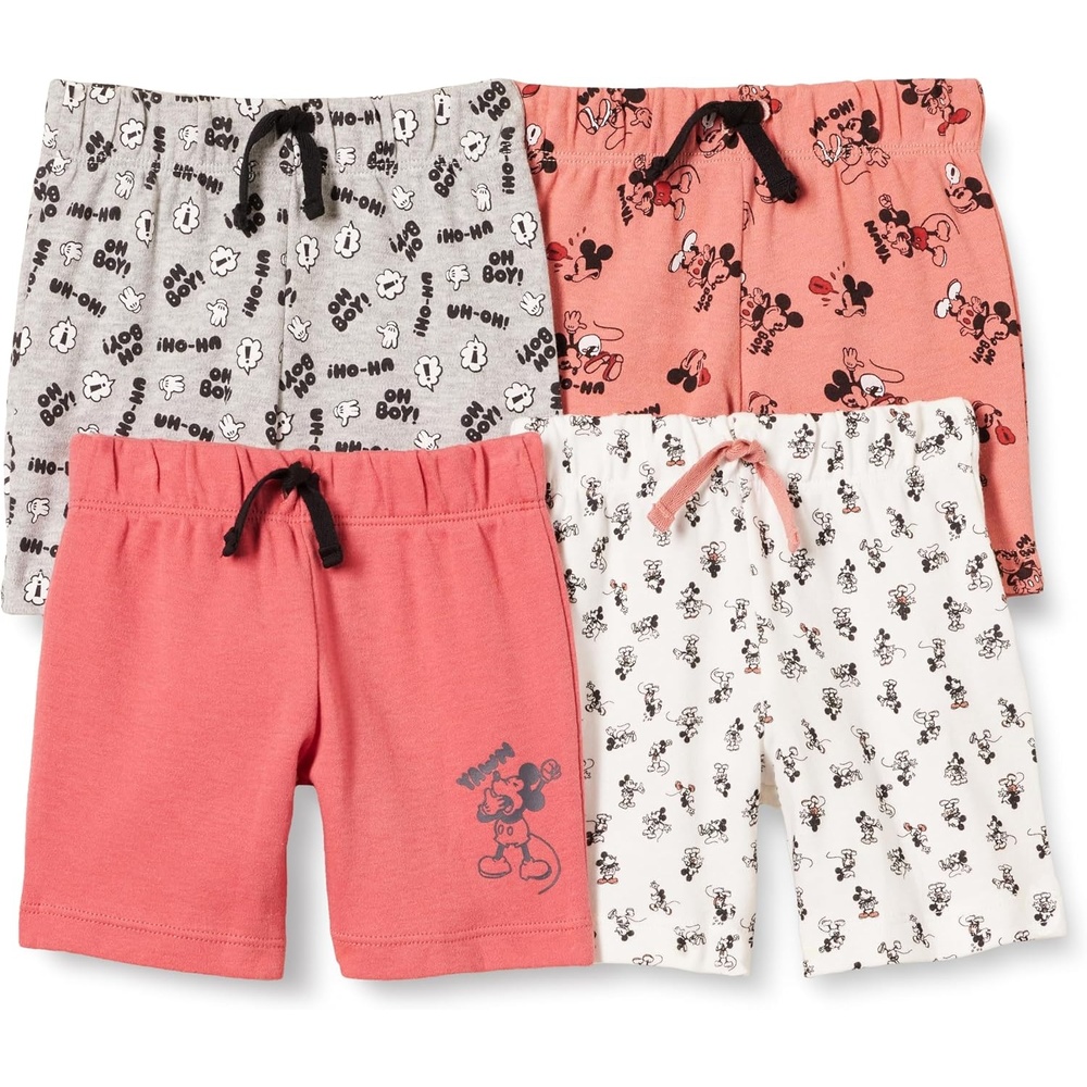 image:imageAmazon Essentials Disney Marvel Star Wars Baby Boys Cotton Knit Shorts Multipacks4pack Mickey Expressions