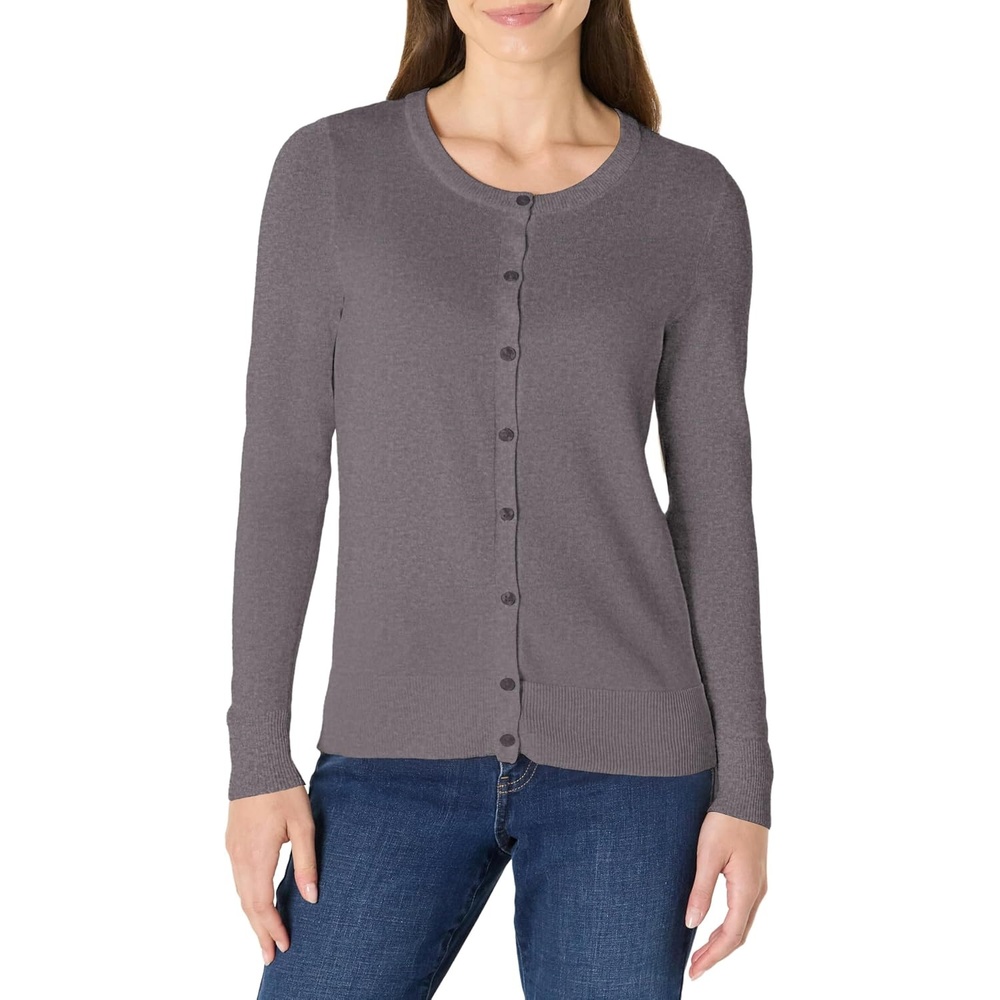 image:imageAmazon Essentials Womens Lightweight CrewneckCharcoal Heather