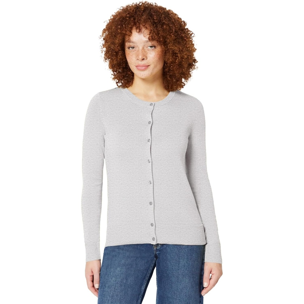 image:imageAmazon Essentials Womens Lightweight CrewneckLight Grey Heather