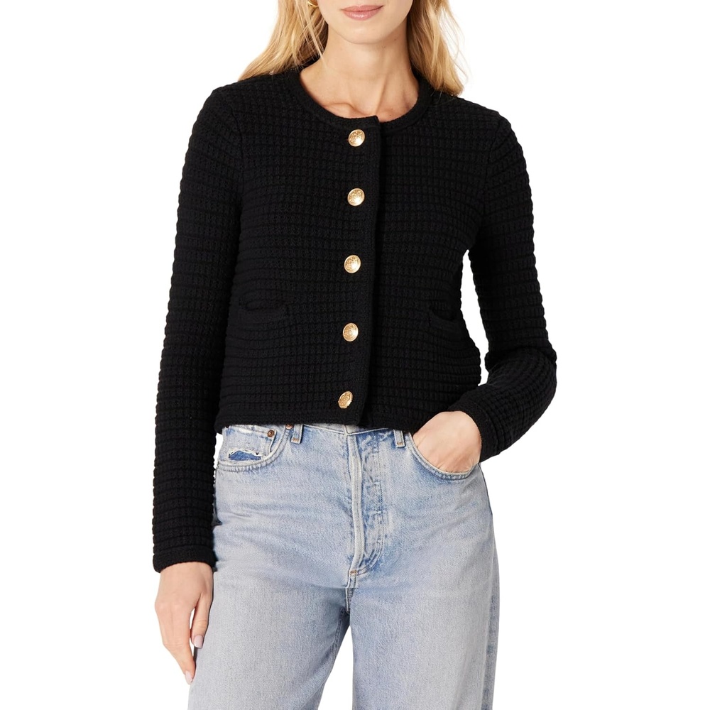 image:imageAmazon Essentials Womens RegularFit Midweight Cardigan SweaterBlack