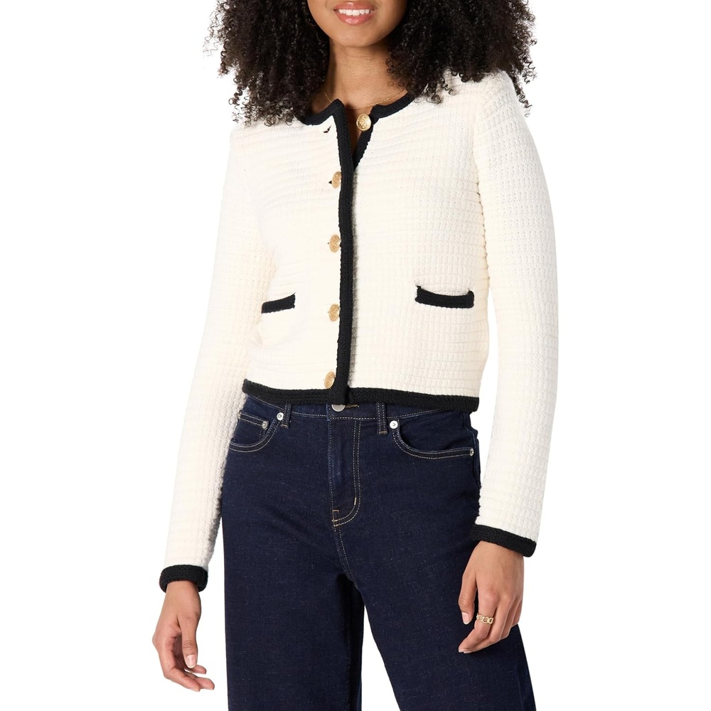 image:imageAmazon Essentials Womens RegularFit Midweight Cardigan SweaterEggshell White