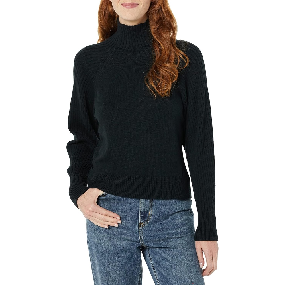 image:imageAmazon Essentials Womens Ultra Soft Oversized Cropped Cocoon Sweater Available in Plus Size Previously Daily RitualBlack