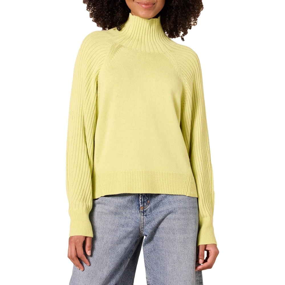 image:imageAmazon Essentials Womens Ultra Soft Oversized Cropped Cocoon Sweater Available in Plus Size Previously Daily RitualBright Olive Green