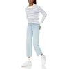 Amazon Essentials Crewneck Sweater for Women, Soft-Touch(Blue White Graphic Fairisle)