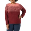 Amazon Essentials Crewneck Sweater for Women, Soft-Touch(Burgundy Coral Pink Ombre)