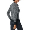 Amazon Essentials Crewneck Sweater for Women, Soft-Touch(Charcoal/White/Black Textured Stripe)