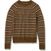 Amazon Essentials Crewneck Sweater for Women, Soft-Touch(Dark Chestnut Brown Geo Print)