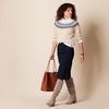 Amazon Essentials Crewneck Sweater for Women, Soft-Touch(Taupe Heather/Blue/White Fairisle)