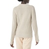 Amazon Essentials Women’s 100% Cotton Crewneck Cable Sweater(Beige)