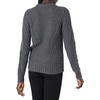Amazon Essentials Women’s 100% Cotton Crewneck Cable Sweater(Charcoal Heather)