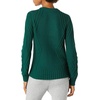 Amazon Essentials Women’s 100% Cotton Crewneck Cable Sweater(Dark Green)