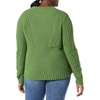 Amazon Essentials Women’s 100% Cotton Crewneck Cable Sweater(Green)