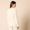 Amazon Essentials Women’s 100% Cotton Crewneck Cable Sweater(Ivory)