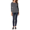 Amazon Essentials Women’s Classic-Fit Lightweight Long-Sleeve Sweater(Charcoal Heather)