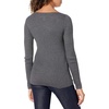 Amazon Essentials Women’s Classic-Fit Lightweight Long-Sleeve Sweater(Charcoal Heather)