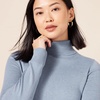Amazon Essentials Women’s Classic-Fit Lightweight Long-Sleeve Sweater(Light Indigo Heather)