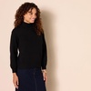 Amazon Essentials Women’s Cotton Pullover Sweater, Funnel-Neck (Available in Plus Size)(Black)