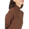 Amazon Essentials Women’s Cotton Pullover Sweater, Funnel-Neck (Available in Plus Size)(Deep Brown)