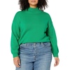 Amazon Essentials Women’s Cotton Pullover Sweater, Funnel-Neck (Available in Plus Size)(Green)