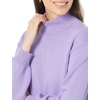 Amazon Essentials Women’s Cotton Pullover Sweater, Funnel-Neck (Available in Plus Size)(Purple)