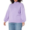 Amazon Essentials Women’s Cotton Pullover Sweater, Funnel-Neck (Available in Plus Size)(Purple)