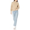 Amazon Essentials Women’s Cotton Pullover Sweater, Funnel-Neck (Available in Plus Size)(Tan)