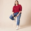 Amazon Essentials Women’s Crewneck Sweater, Classic-Fit, Soft Touch, Long Sleeve, Plus-Size Available(Dark Red)
