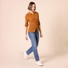 Amazon Essentials Women’s Fine Gauge Stretch Polo Ribbed Cardigan (Previously Daily Ritual)(Dark Caramel)