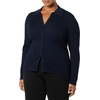 Amazon Essentials Women’s Fine Gauge Stretch Polo Ribbed Cardigan (Previously Daily Ritual)(Navy)