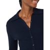 Amazon Essentials Women’s Fine Gauge Stretch Polo Ribbed Cardigan (Previously Daily Ritual)(Navy)