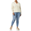 Amazon Essentials Women’s Fine Gauge Stretch Polo Ribbed Cardigan (Previously Daily Ritual)(Sand Heather)