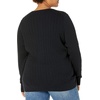 Amazon Essentials Women’s Lightweight Cable Knit Long Sleeve Sweater(Black)