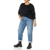 Amazon Essentials Women’s Lightweight Cable Knit Long Sleeve Sweater(Black)