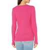 Amazon Essentials Women’s Lightweight Cable Knit Long Sleeve Sweater(Bright Pink)