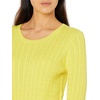 Amazon Essentials Women’s Lightweight Cable Knit Long Sleeve Sweater(Bright Yellow)