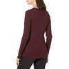 Amazon Essentials Women’s Lightweight Cable Knit Long Sleeve Sweater(Burgundy)