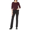 Amazon Essentials Women’s Lightweight Cable Knit Long Sleeve Sweater(Burgundy)