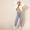 Amazon Essentials Women’s Lightweight Cable Knit Long Sleeve Sweater(Camel Heather)