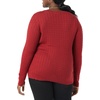 Amazon Essentials Women’s Lightweight Cable Knit Long Sleeve Sweater(Dark Red)